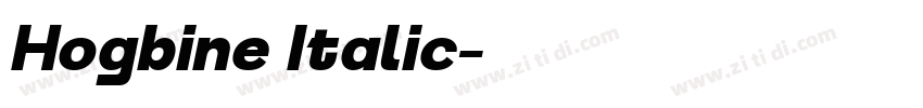 Hogbine Italic字体转换